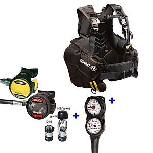 BEUCHAT Scuba Set FIRST, Reg�lat�r, Ahtapot, 1DIVE Bc, Konsol, DIN-XL-XXL