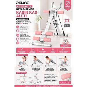 Relife Av-02 G�stergeli Kar�n Kas Egzersiz Aleti Pembe