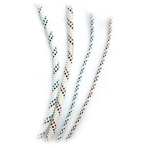 CABO SEY�R HALATLARI, "Halyard", �ap. 6mm, Beyaz �st� K�rm�z� �rg�