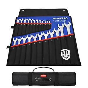 WORKPRO WP202504 6-32mm 23 Par�a CR-V Profesyonel Kombine Anahtar Tak�m� + Bez Ta��ma K�l�f�