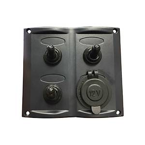 3'L� SWITCH PANEL �AKMAK SOKETL� 95X105MM