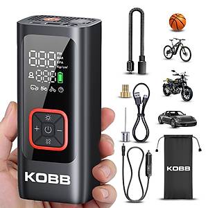 KOBB KB426 12V / �arjl� Li-ion 150 PSI Dijital G�stergeli Ak�ll� Lastik �i�irme Pompas�+ Powerbank + SOS + Led Lamba