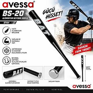 Avessa Bs-20 Al�minyum Beyzbol Sopas� Siyah