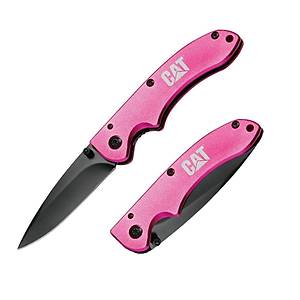 CAT DA980060 Kemer Ask� Kancal� Katlanabilir 15CM Paslanmaz �elik Pembe Kamp �ak�s�