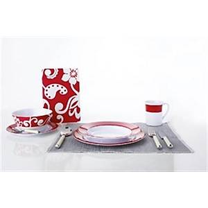 High-Line Sierra Red, 20 par�a melamin yemek tak�m�