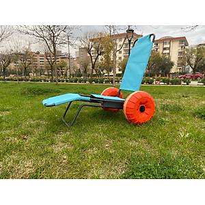 ENGELL� PLAJ SANDALYES� 2 TEKER,KOL�AKSIZ