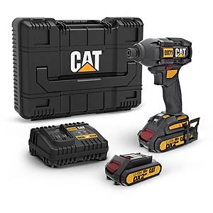 CAT DX71 18Volt 2.0Ah Li-ion �ift Ak�l� 215Nm K�m�rs�z Profesyonel �arjl� Darbeli Tornavida
