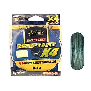 Captain Resistant PE 4 Kat Spin �p Misina 300mt Ye�il