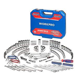 WORKPRO WP202530 1/4'� 3/8�� 1/2'� Metrik/�n� 164 Par�a Cr-V A��r Hizmet Lokma ve Kombine Anahtar Tak�m�