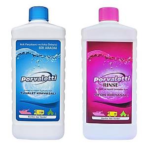 Porvaletti Portatif Tuvalet Kimyasal� 2'li Set (At�k Par�alay�c� ve Koku Giderici)