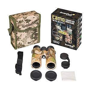 Levenhuk Camo Pine 10x42 Art�k�ll� Binok�ler D�rb�n