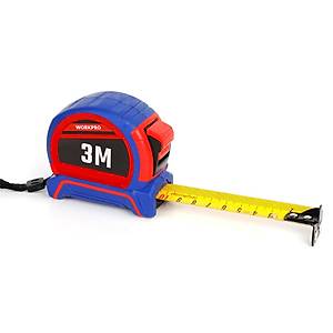 WORKPRO WP261040 3Mx16mm Naylon Kaplama Sar� �ift Tarafl� Manyetik �elik �erit Metre 