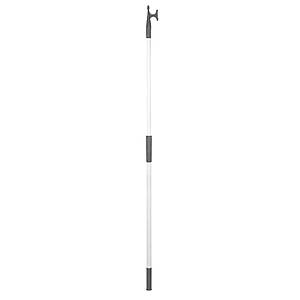 Telesc.Hook 2-Ends, Wh. Alum. �30mm L120-196cm, Grey