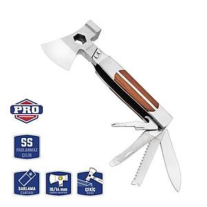 WORKPRO WP383001 12 IN 1 �ok Fonksiyonlu Profesyonel Mini Balta/�eki� Alet Seti + Ta��ma K�l�f�