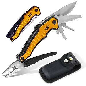 CAT DA980045 9 IN 1 �ok Fonksiyonlu Katlanabilir 27CM Paslanmaz �elik Sar� Kamp �ak�s� B��a�� + Ta��ma K�l�f�