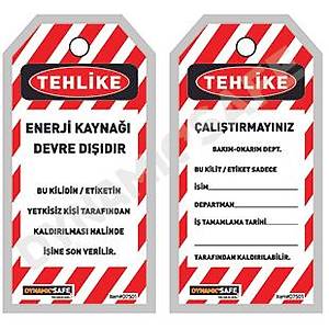 ATLANTECH D7501- T�RK�E LOTO / EKED �KAZ ET�KETLER� - Tehlike & �al��t�rmay�n - Plastic Kaplamal�