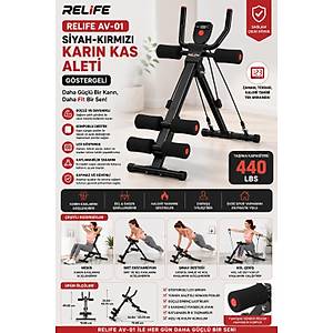 Relife Av-01 G�stergeli Kar�n Kas Aleti Siyah