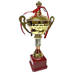 Avessa 523-A Kapakl� Gold Kaplama Kupa 45 Cm