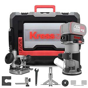 Kress KUD26.91 20Volt K�m�rs�z 6/8mm Devir Ayarl� �arjl� Profesyonel Avu� ��i El Frezesi Formika T�ra�lama (Ak� Dahil De�ildir)