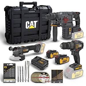 CAT DXK302 DX1010 + DX2150 + DX3131 3 Par�a Kombo Set + 39 Par�a Aksesuar Seti