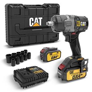 CAT DX7020.1 18Volt 4.0 Ah �ift Ak�l� K�m�rs�z 700/880Nm Profesyonel �arjl� Somun S�kma + 10 Adet Lokma Ucu