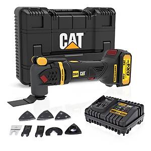 CAT DX41 18Volt/4.0Ah Li-ion Tek Ak�l� K�m�rs�z Profesyonel �ok Ama�l� Devir Ayarl� Raspalama+14 Adet Aksesuar