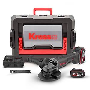 Kress KUH10.2 20Volt 4.0Ah. Li-ion �ift Ak�l� 125mm K�m�rs�z Profesyonel �arjl� Devir Ayarl� Avu� Ta�lama 
