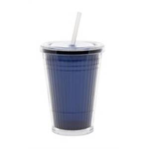 Gimex b�y�k bardak, pipetli lacivert