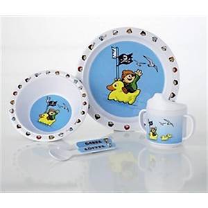 Pirates, 5 par�a �ocuk melamin yemek tak�m�