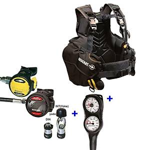 BEUCHAT Scuba Set FIRST, Reg�lat�r, Ahtapot, 1DIVE Bc, Konsol, INT-M-L