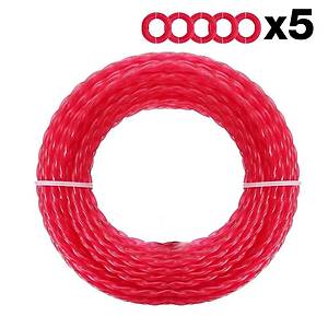 WORX WA0209 WG185E/WG186E ��in 2.4mm 20 Metre (5x 4m) PRO-GRADE Spiral Burgulu Yedek Misina