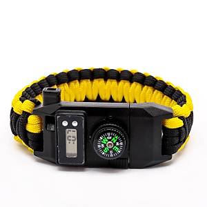 FreeCamp Kata Saat G�stergeli Paracord-SARI-S�YAH