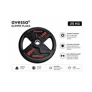 Avessa Op-25Kg Olimpik Plaka 25 Kg