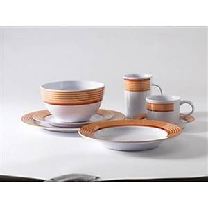 Trendline turuncu, 20 par�a melamin yemek tak�m�