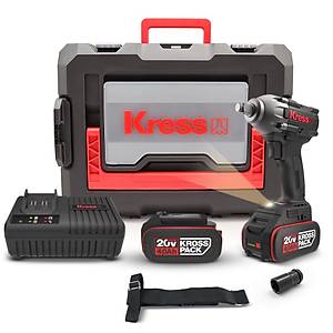 Kress KUB30.2 20Volt/4.0Ah. Li-ion �ift Ak�l� 300Nm K�m�rs�z Profesyonel �arjl� Somun S�kma
