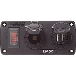 Blue Sea Below Deck Panel �akmak Soketi ve USB