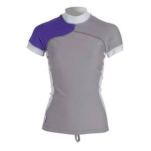 Aqua Lung Top Lycra Gri/Mavi K�sa Kol Kad�n