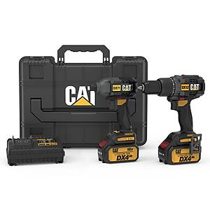 CAT DX12K.2 18Volt/4.0Ah Li-ion �ift Ak�l� K�m�rs�z Profesyonel �arjl� Darbeli Matkap + DX71.2 K�m�rs�z Darbeli Tornavida Kombo Set