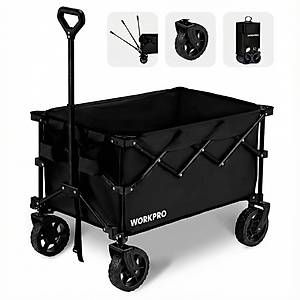 WORKPRO WP285015 80Kg 4 Tekerli Katlanabilir A��r Hizmet Ta��ma Arabas�