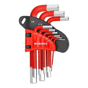WORKPRO WP222016 9 Par�a K�sa Boy CR-V �n� Profesyonel Allen Anahtar Tak�m�