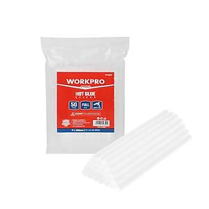 WORKPRO WP432002 11x200mm S�cak Silikon Tabancas� ��in 50 Adet �effaf Yedek Silikon/Mum