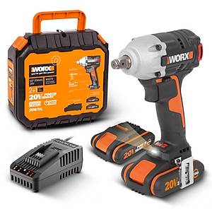 WORX WX272 20Volt/2.0Ah Li-ion �ift Ak�l� �arjl� 300Nm K�m�rs�z Profesyonel Somun S�kma