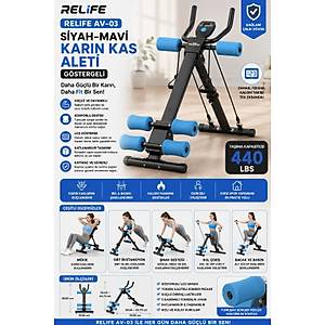 Relife Av-03 G�stergeli Kar�n Kas Aleti Mavi