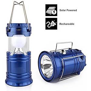 (XF-5800T) G�ne� Enerjili USB �arjl� Kamp Lambas�, �ad�r Feneri 6+1 Led MAV�