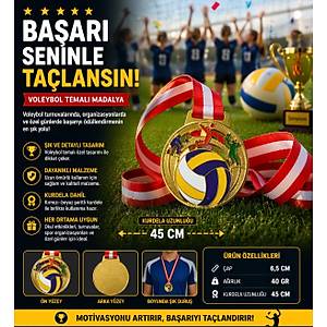 Avessa Mad-Vol-1 Voleybol Fig�rl� Madalya 6,5 Cm