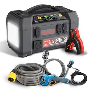 Lokithor AW401 12V 2500Amp Li-Polimer Ak�ll� Ak� Takviye + Pompa + Bas�n�l� Y�kama + Powerbank + Led Lamba