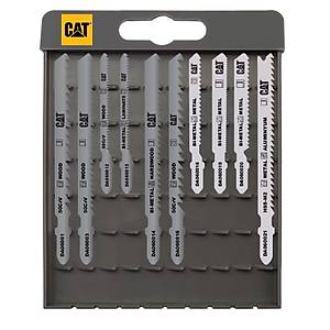 CAT DA06903 10 Par�a Profesyonel Metal/Ah�ap Hassas/Kaba Kesim Dekupaj Testere Ucu