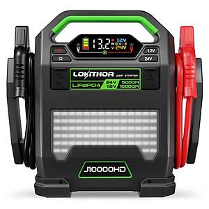 Lokithor J10000HD 12V/24V 10.000Amp LiFePO4 Ak�ll� Ak� Takviye + Powerbank + Led Lamba