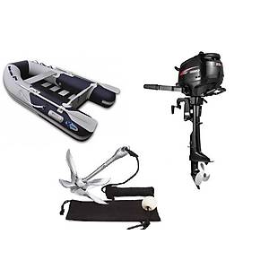 X-Cape katlan�r tabanl� bot Lacivert-A��k Gri 230 cm + HIDEA 2.5 HP HS(YEKE KONTROL / KISA �AFT) + BOT �IPASI 1.5 KG HED�YE