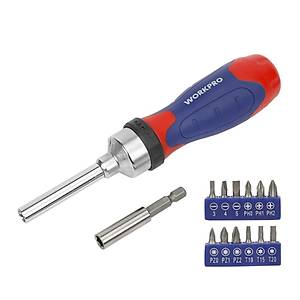 WORKPRO WP200524 14 Par�a Profesyonel CR-V C�rc�rl� Bits Tornavida Seti
